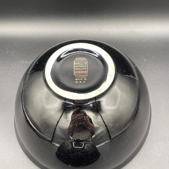 Hall China Black Beauty 7" & 8" Nesting Bowls - Picture 5 of 11